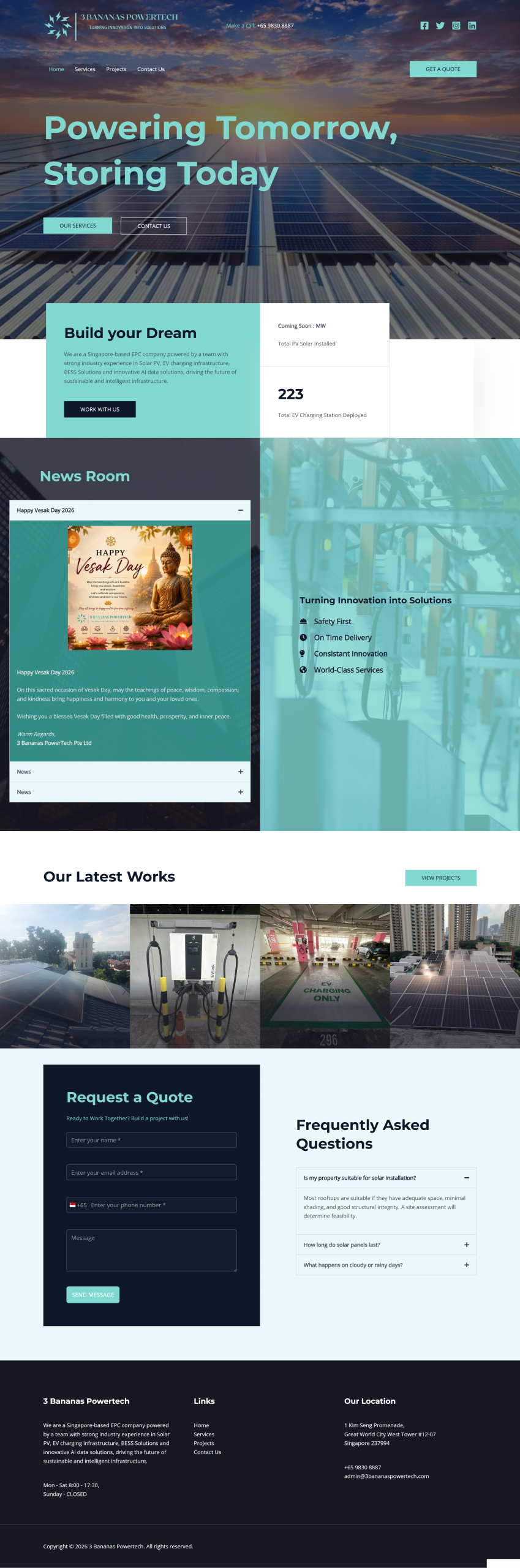 3 Bananas Powertech website built by Inter8tiv Studio