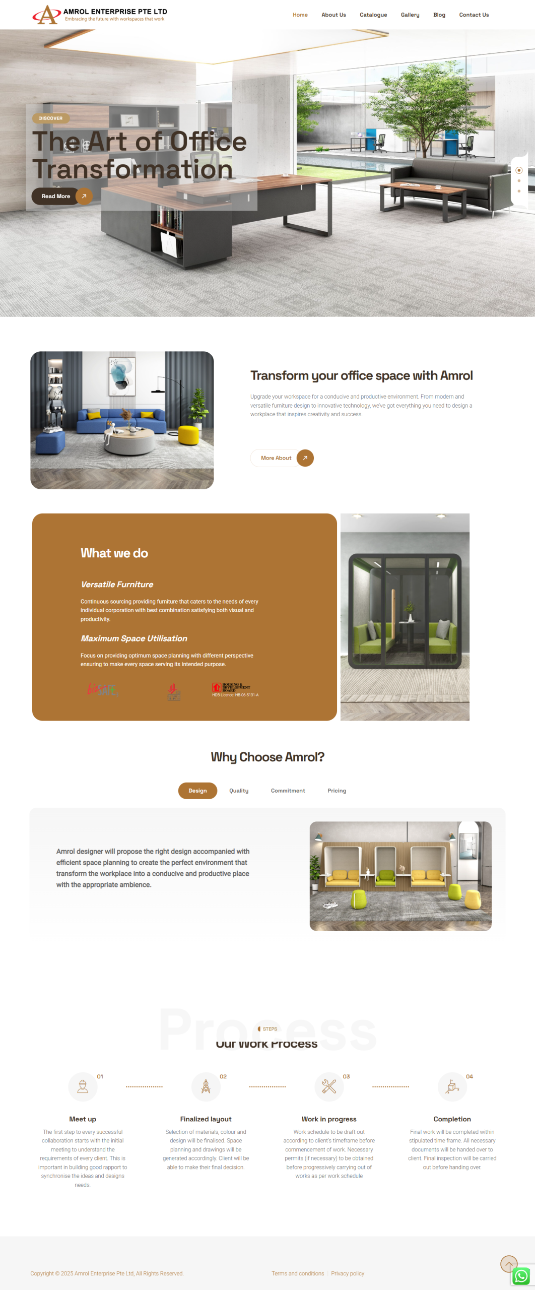 Amrol business website designed by Inter8tiv Studio