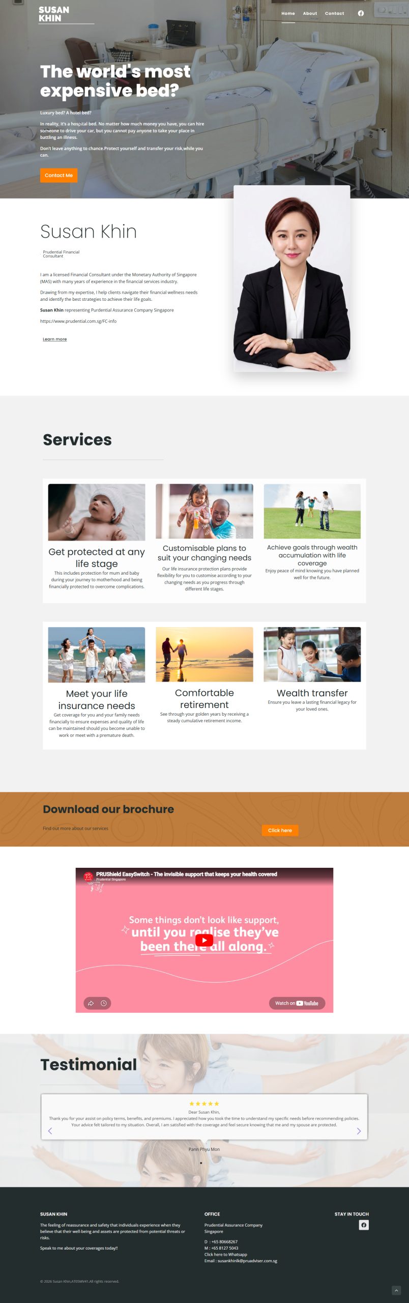 Susan Khin financial advisor website by Inter8tiv Studio